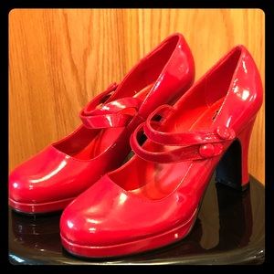Red Patent Leather Mary Janes SIZE 9